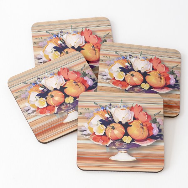 Item preview, Pumpkins with Flowers  designed and sold by Dana Roper.