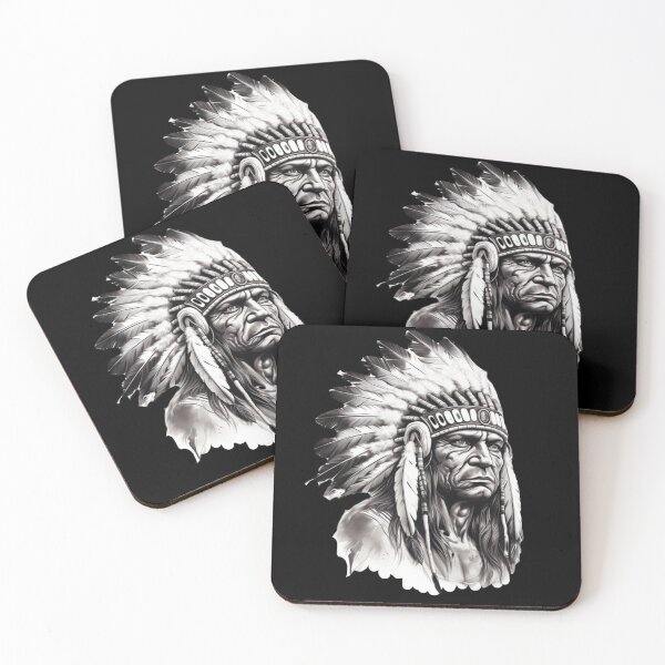Item preview, Indigenous Native American Chief designed and sold by Myra365Art.