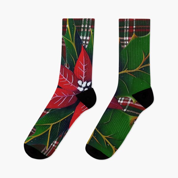 Item preview, Poinsettia on Plaid  designed and sold by Dana Roper.