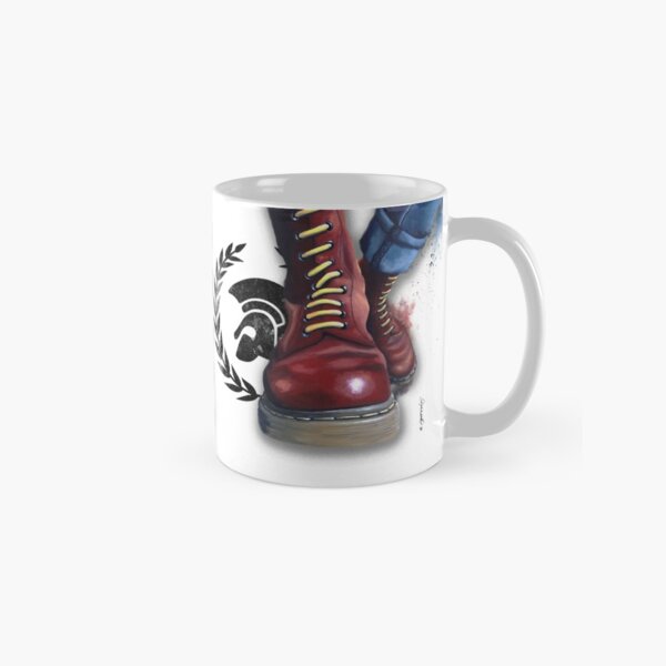 Skinhead doc martens and trojan, Nikki Morris artist Classic Mug