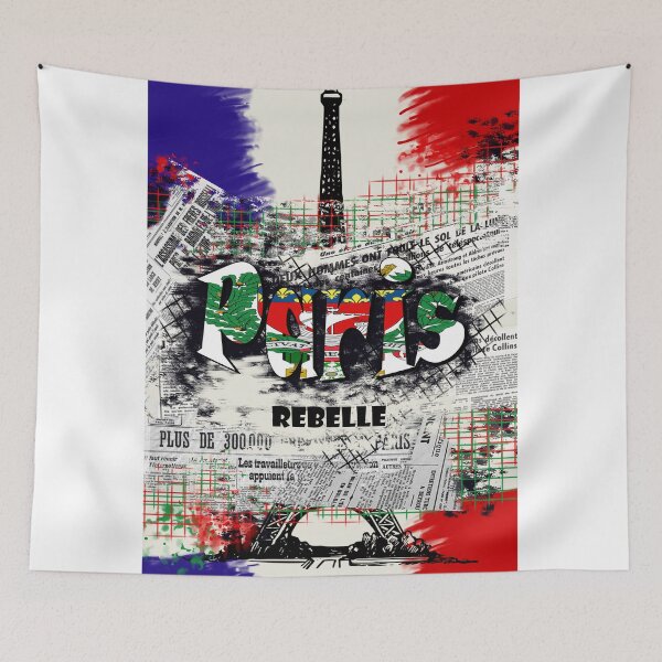 Aperçu de l'œuvre Paris Rebelle Tour Eiffel créée et vendue par Frizzanteworld.