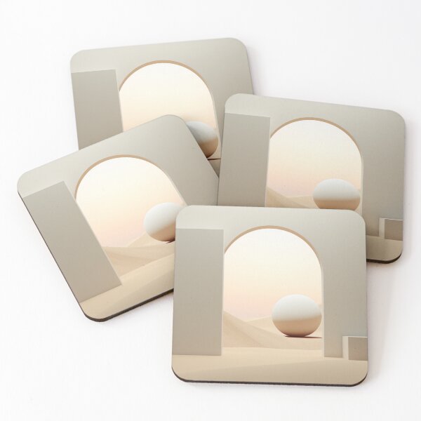 Item preview, Geometric Serenity: Clean Shapes in Beige Sands designed and sold by Moisky Art.