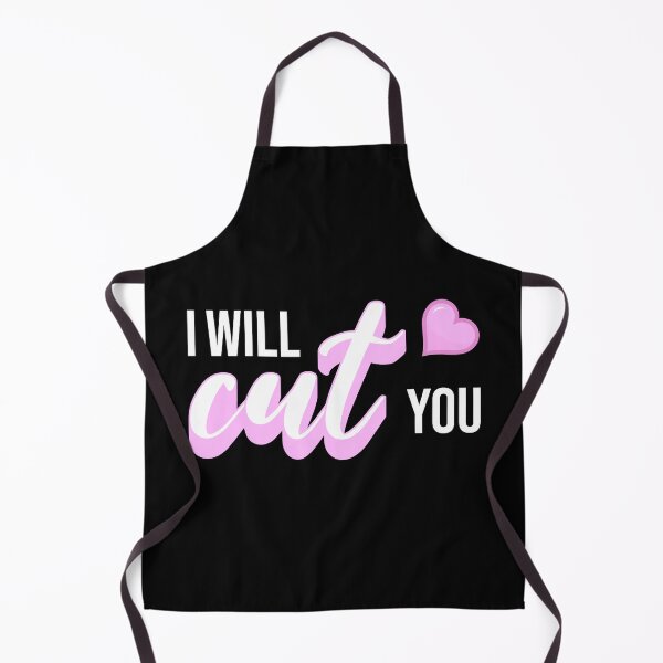 Item preview, I will cut you in pink with heart designed and sold by PrintsyGal.
