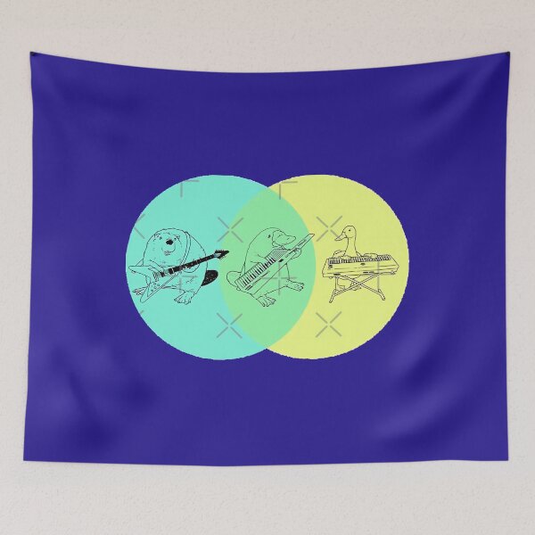 Item preview, Keytar Platypus Venn Diagram   	 designed and sold by sphykpggbwm48.