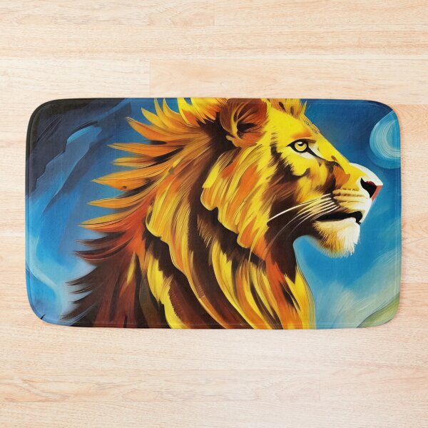 Item preview, Charcoal Yellow Orange Lion, Ai Generated Art  designed and sold by ACC .