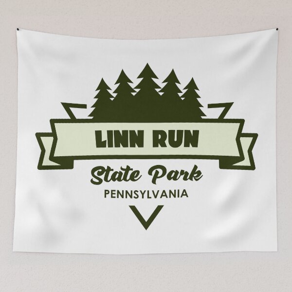 Item preview, Linn Run State Park Pennsylvania Trees And Ribbon designed and sold by bivenart.