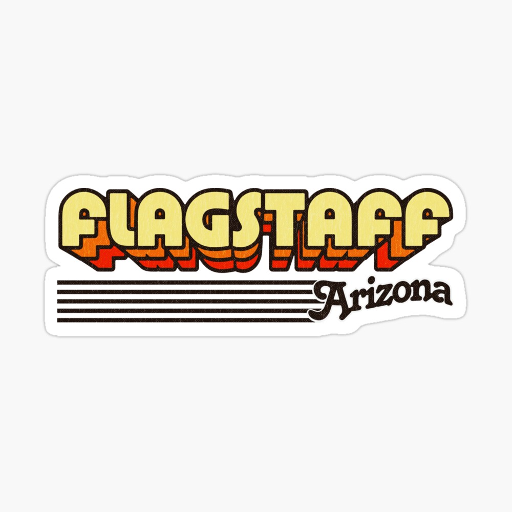 Flagstaff, Arizona | Retro Stripes Sticker