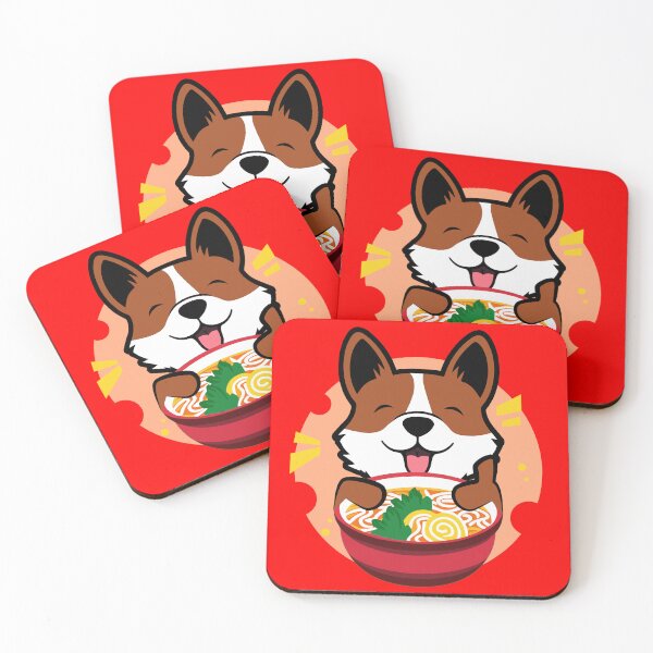 Item preview, Corgi Eating Ramen Noodle - Japanese Food designed and sold by FridPix.