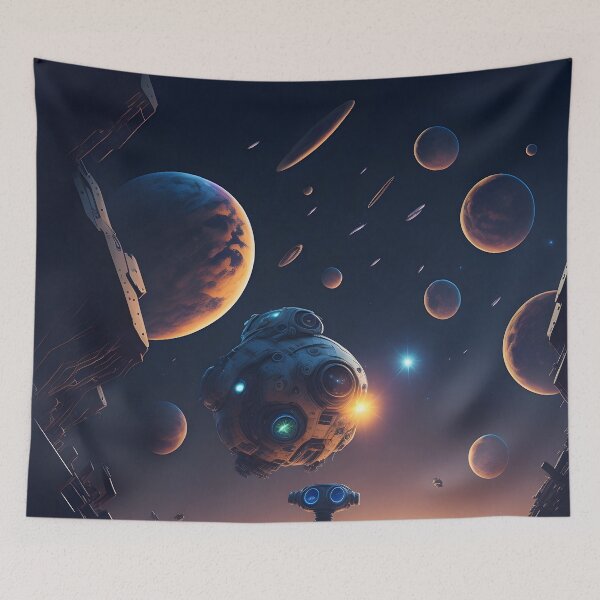 Item preview, Robot and Galaxy designed and sold by imabbasanwar.