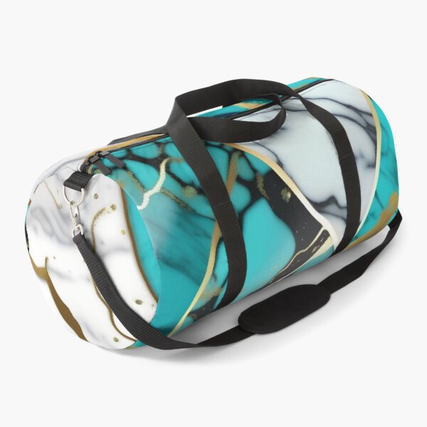 Item preview, Turquoise and white marble with splashes of gold #7 designed and sold by BirdsnStuff.