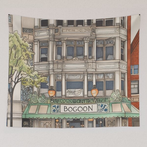 Item preview, Boston city drawing designed and sold by ComicsFactory.