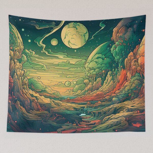 Item preview, Space Moon Extraterrestrial Fantasy designed and sold by TheFullFantasy.