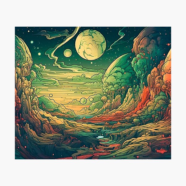 Artikelvorschau, Außerirdische Weltraum-Mond-Fantasie entworfen und verkauft von TheFullFantasy.