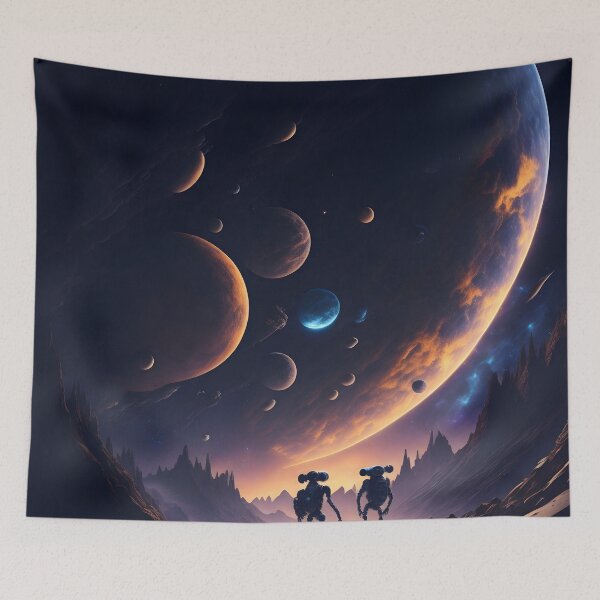 Item preview, Robot and Galaxy designed and sold by imabbasanwar.