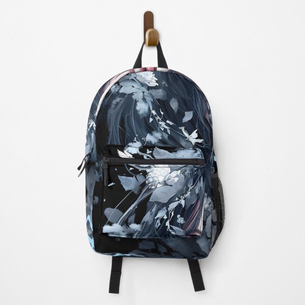 Item preview, Winter Woman Abstract Art With Grey White Leaves designed and sold by liminal-concept.