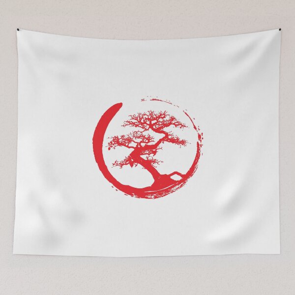Item preview, Zen Bonsai Tree in Enso Circle (red) designed and sold by Elvin Dantes.