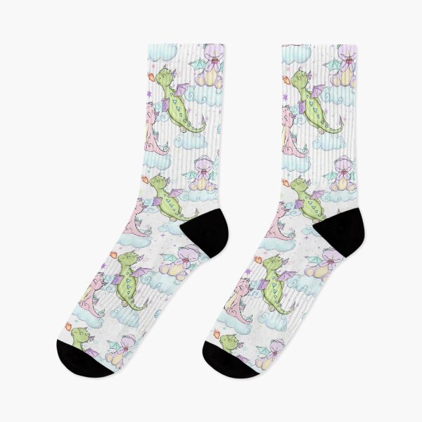 Item preview, Baby Dragon Happy Birthday Party Clouds designed and sold by CreativeBu.