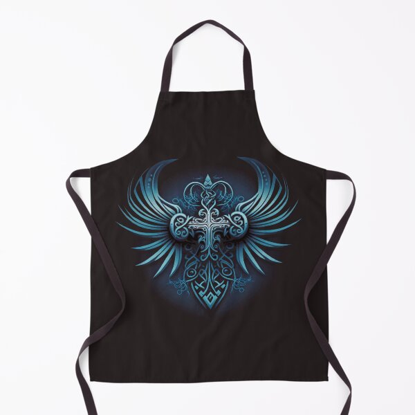 Item preview, Blue Grunge Tribal Cross With Wings designed and sold by StephanieWard.
