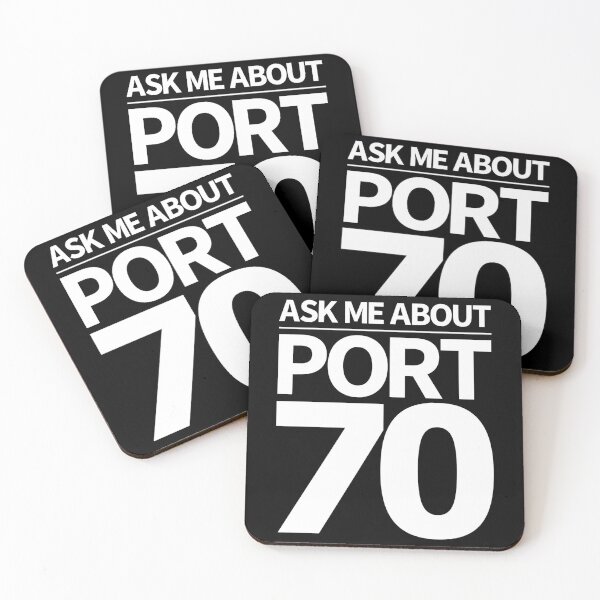 Item preview, Ask me about port 70 [white text] designed and sold by janyla-hkempf.