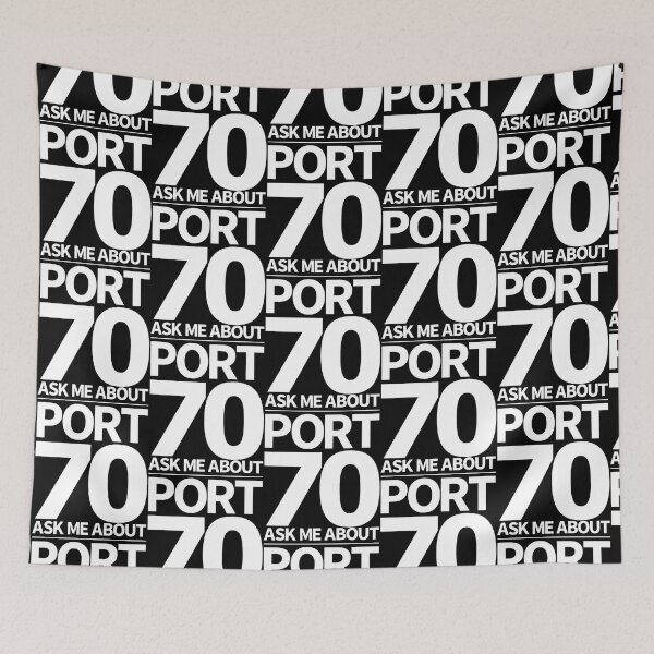 Item preview, Ask me about port 70 [white text] designed and sold by janyla-hkempf.