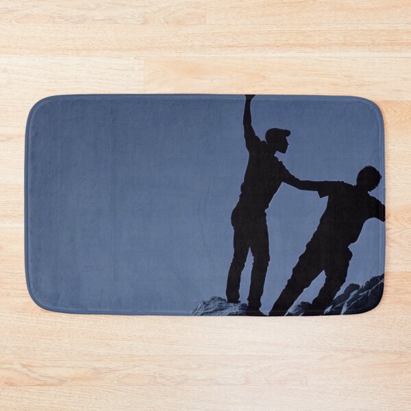 Item preview, Silhouette of two people standing on mountain designed and sold by M-Y-A-R-T-.
