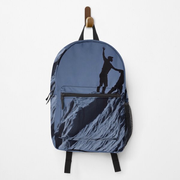 Item preview, Silhouette of two people standing on mountain designed and sold by M-Y-A-R-T-.
