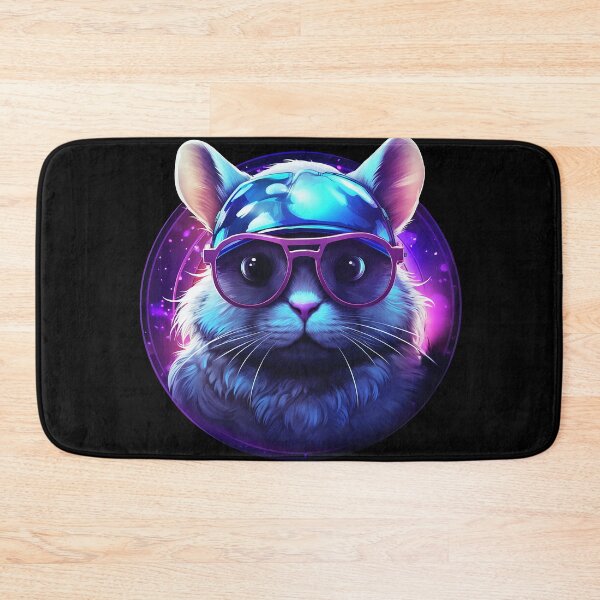 Item preview, Сute hamster in pink glasses designed and sold by Selfion.