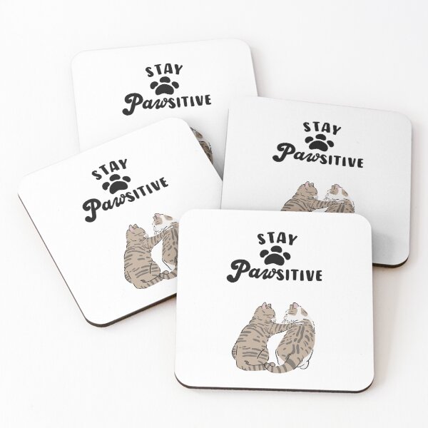 Item preview, Stay Pawsitive, Inspirational Quote, Cute Cats Cuddling, Stay Pawsitive Cute Cat Quote designed and sold by haRexia.