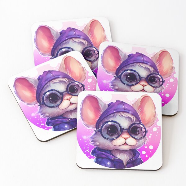 Item preview, Сute mouse in glasses designed and sold by Selfion.