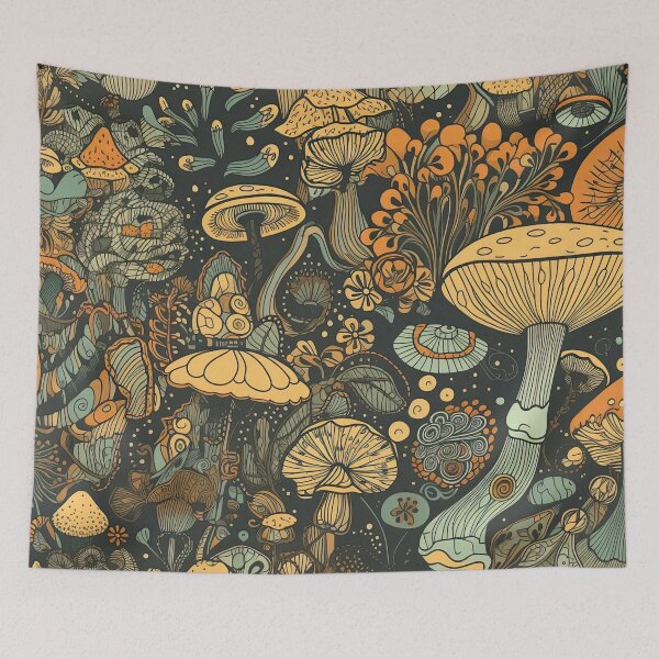 Item preview, Neutral Tone Aesthetic Vibey Mushroom Background designed and sold by TheFullFantasy.
