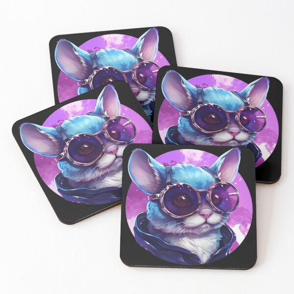 Item preview, Сute cat in glasses designed and sold by Selfion.