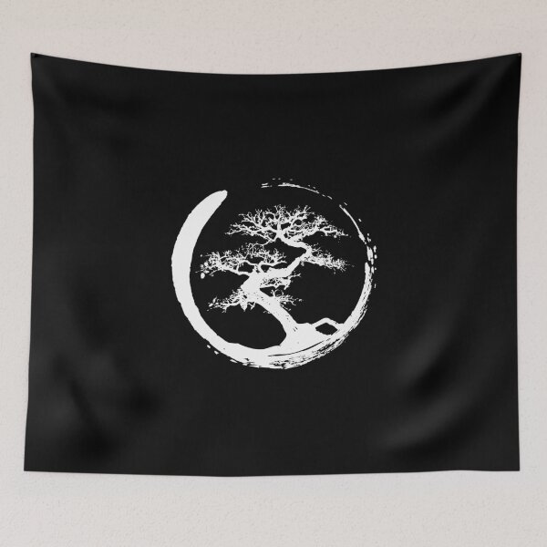 Item preview, Zen Bonsai Tree in Enso Circle (white) designed and sold by Elvin Dantes.