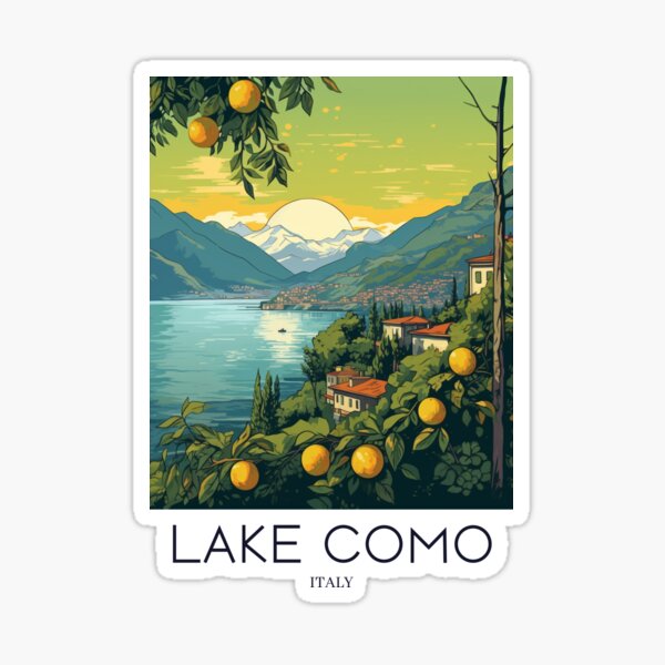 Item preview, A Pop Art Travel Print of Lake Como - Italy designed and sold by StudioRedKoala.