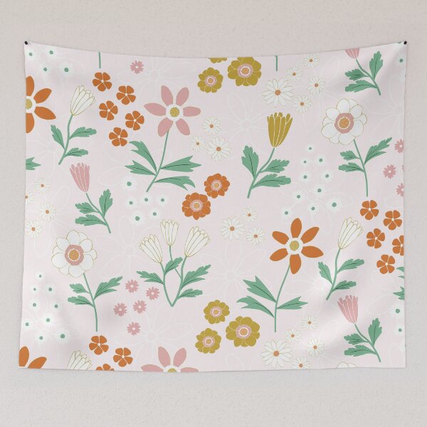 Item preview, Anemone flowers pattern pink background designed and sold by Colorblizz.