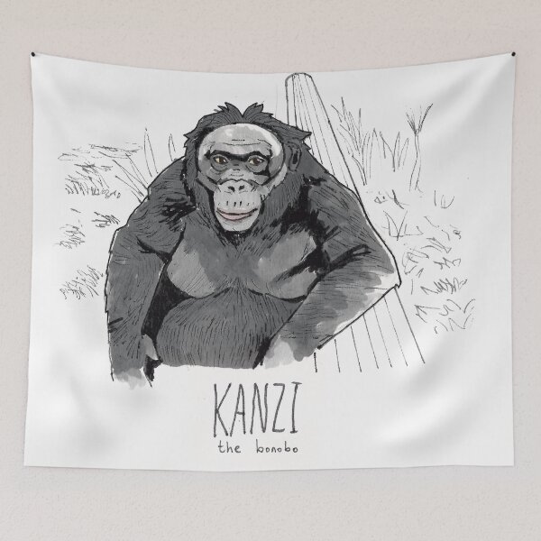 Artikelvorschau, Kanzi der Bonobo entworfen und verkauft von Kanubrius.
