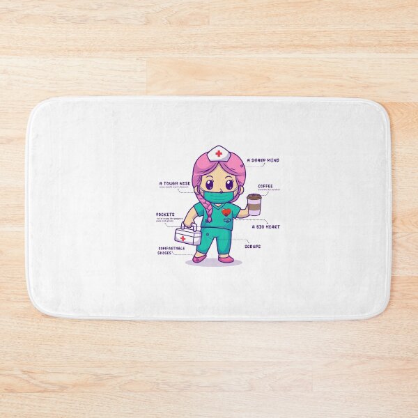 Item preview, Anatomy of a Nursing Assistant Infographic - Cute and fun Nurse designed and sold by Inkonicc.