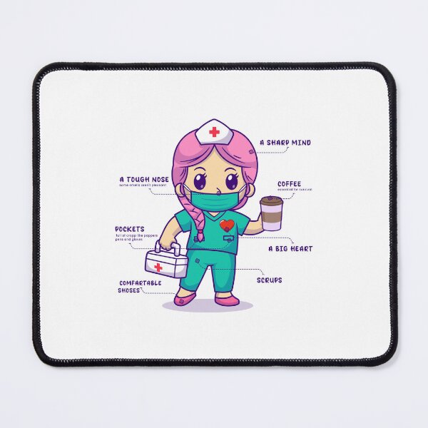 Item preview, Anatomy of a Nursing Assistant Infographic - Cute and fun Nurse designed and sold by Inkonicc.