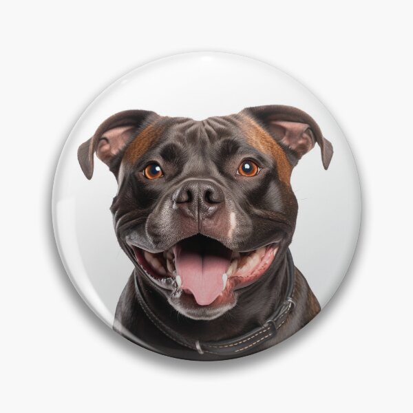 Item preview, Feliz Red Staffordshire Bull Terrier retrato - Staffy designed and sold by PicPoint.