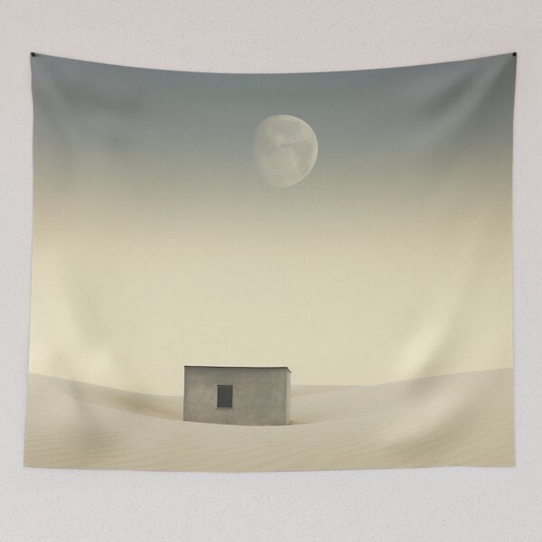Item preview, Desert Twilight: Minimalist Isolated Hut at Dusk designed and sold by Moisky Art.
