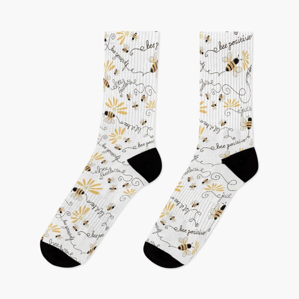 Item preview, Bee Positive Bee Kind honeybee pattern design designed and sold by SurfPixieArt.