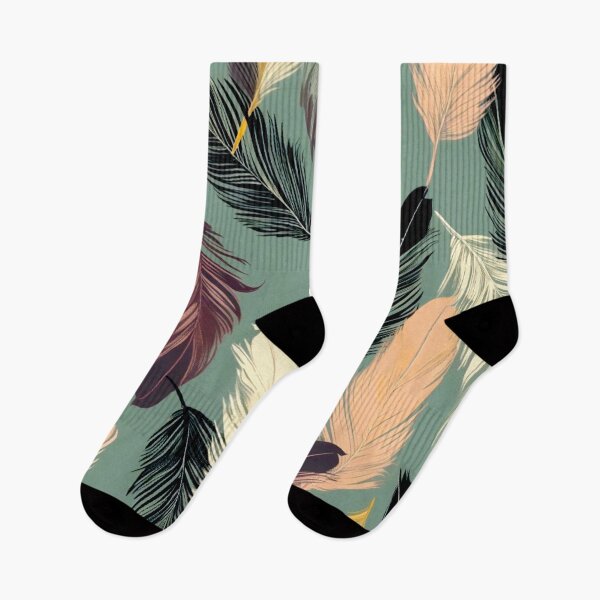 Item preview, Feathers - Teal, lavender, peach, gray, gold designed and sold by Highlandkings.