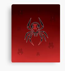 Black Widow Tribal Design Canvas Print