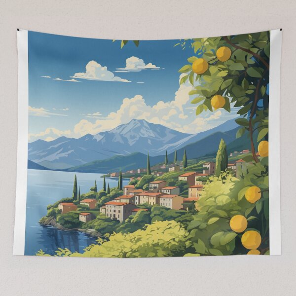 Item preview, A Pop Art Travel Print of Lake Como - Italy designed and sold by StudioRedKoala.