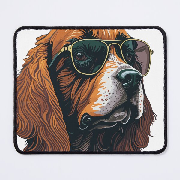 Item preview, Cocker Spaniel wearing Shades - Flower Splash designed and sold by faunathreads.