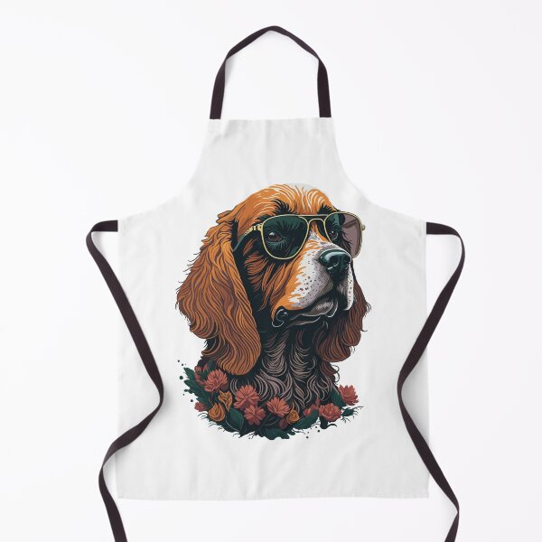 Item preview, Cocker Spaniel wearing Shades - Flower Splash designed and sold by faunathreads.