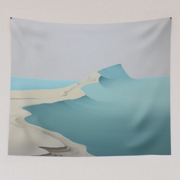 Item preview, Desert Harmony: Minimalist Sands in Blue and Beige designed and sold by Moisky Art.