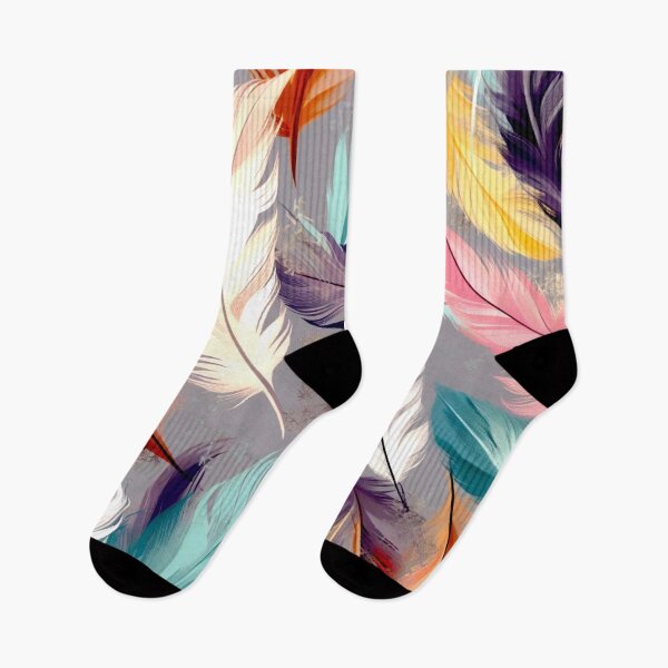 Item preview, Feathers - Teal, lavender, peach, gray, gold 3 designed and sold by Highlandkings.