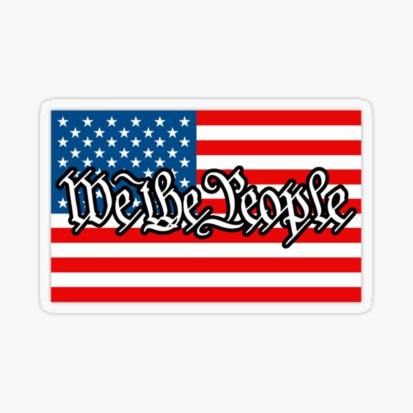 Vista previa del artículo con la obra «Nosotros la gente patriota Us Flag», diseñado y vendido por SuperFreshArt.