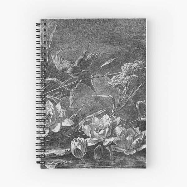 Item preview, Lilies and Bird in Black and White designed and sold by tomorrowsart.