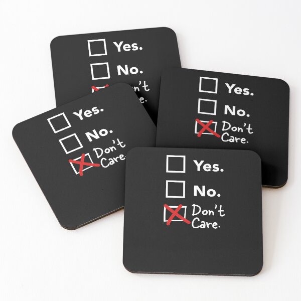 Item preview, Poll Dont Care Yes No Funny Sarcastic Ironic designed and sold by SuperFreshArt.